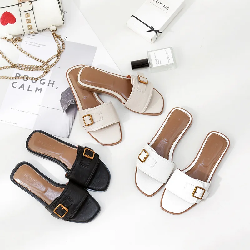 Wholesale Summer Famous Designer Brand Outdoor Woman Shoes Luxury Girl Sandals High Quality Heel Slipper For Ladies