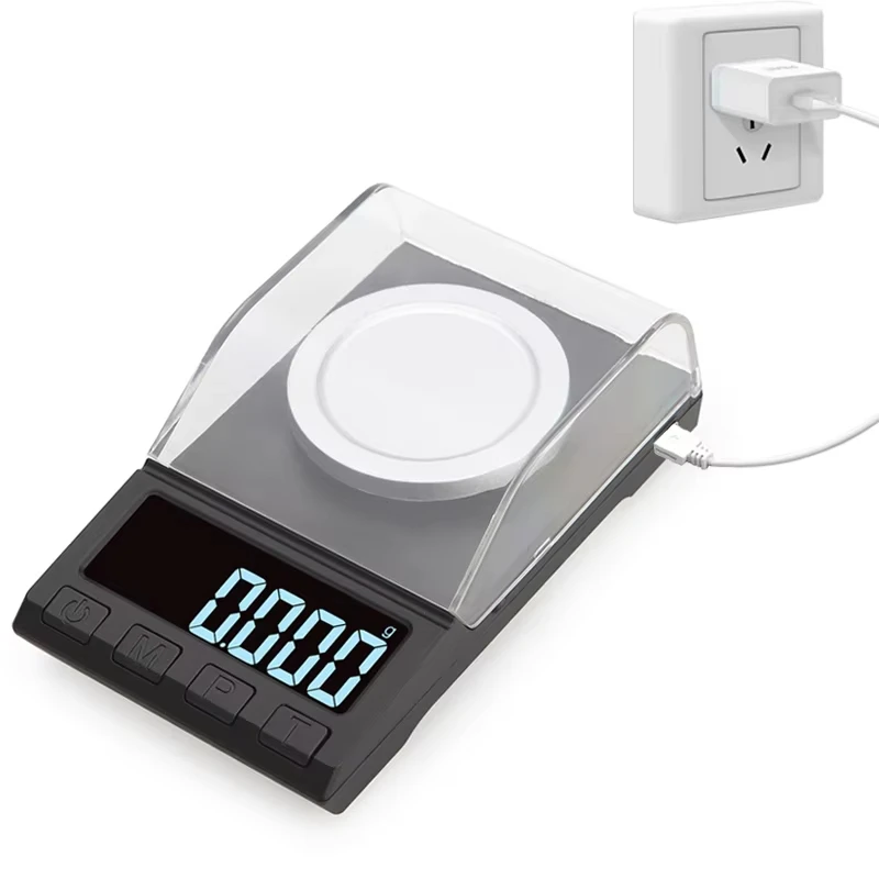 Зарубежная торговля горячая распродажа USB с чехлом черная зарядка цифровые весы точные мини-карманные 0 001 Г x 50 г