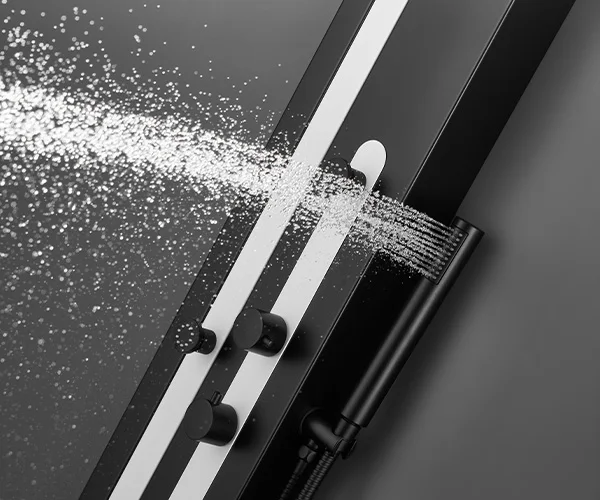 high pressure shower head bathroom  stainless steel Waterfall shower column setJets led Shower GS027