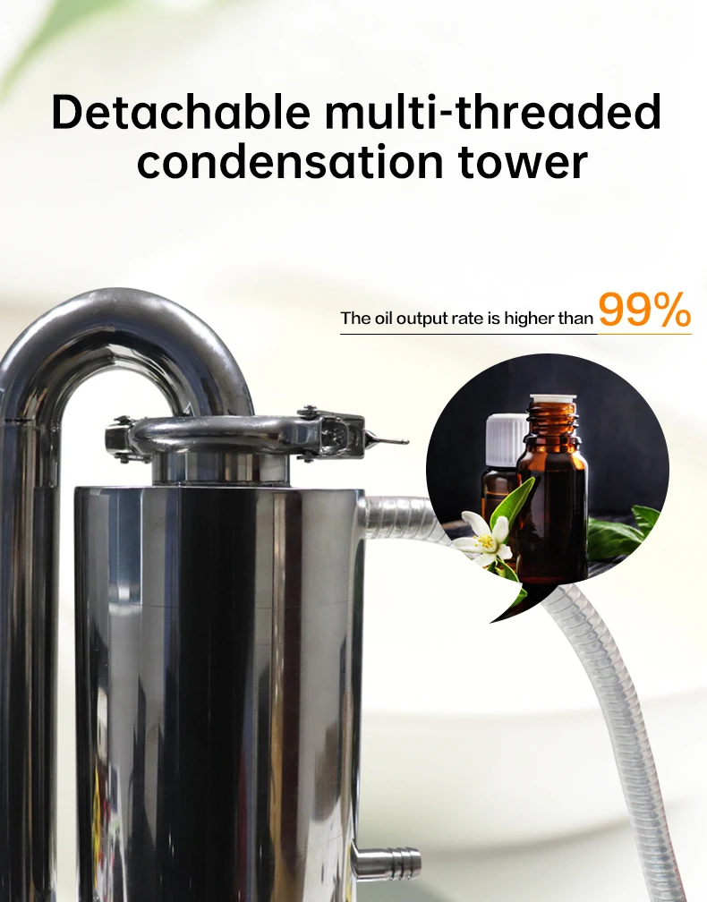 newest home lab use steam distillation extraction essential oil extractor machine kit for extracting essential oil distiller