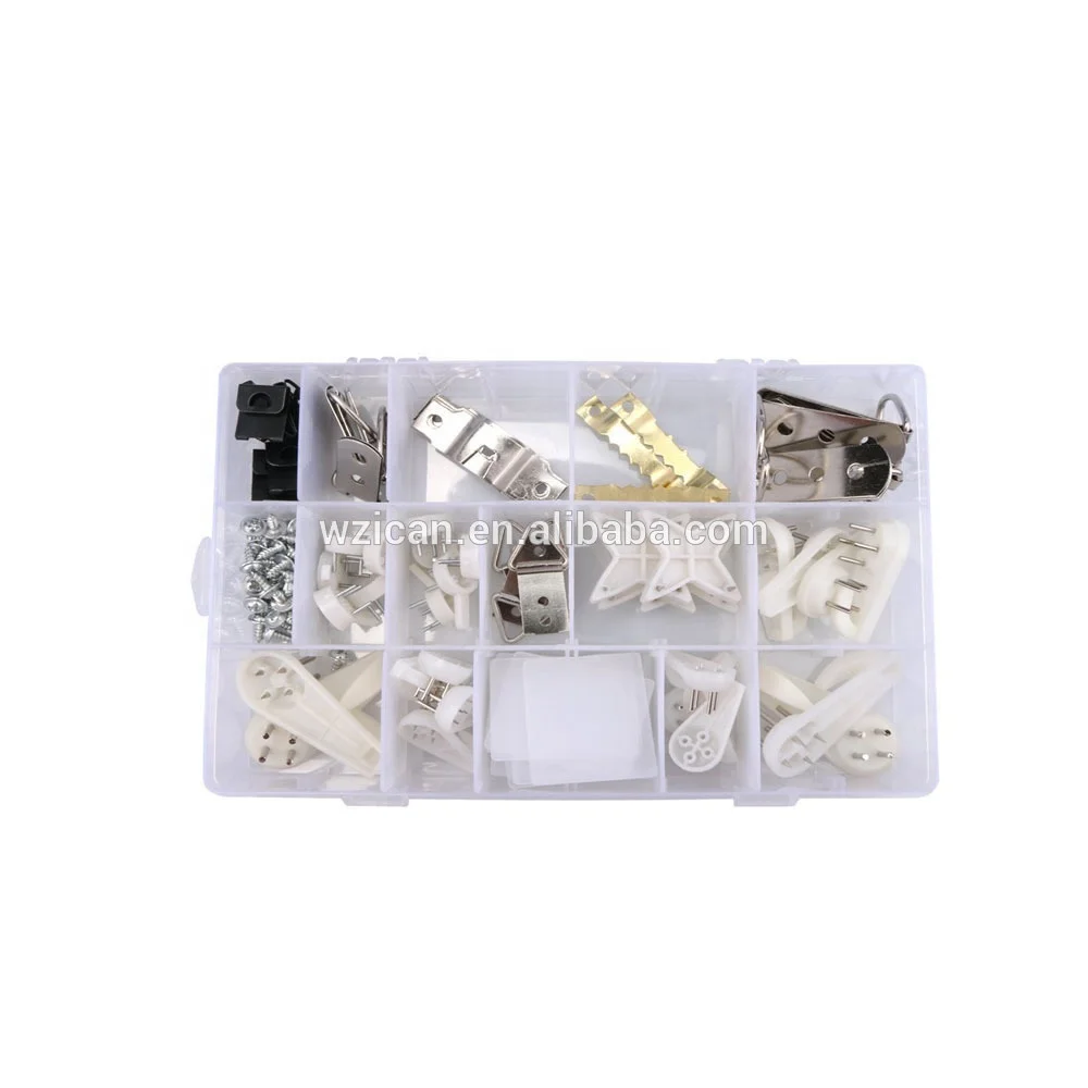 90 шт Не оставляющий следов жесткой конструкции гипсокартона крепежных крючка для картин, часы вешалка Ассортимент Комплект