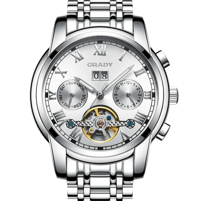 Full stainless stainless automatic men watch China fashion montre homme with custom made low moq qty