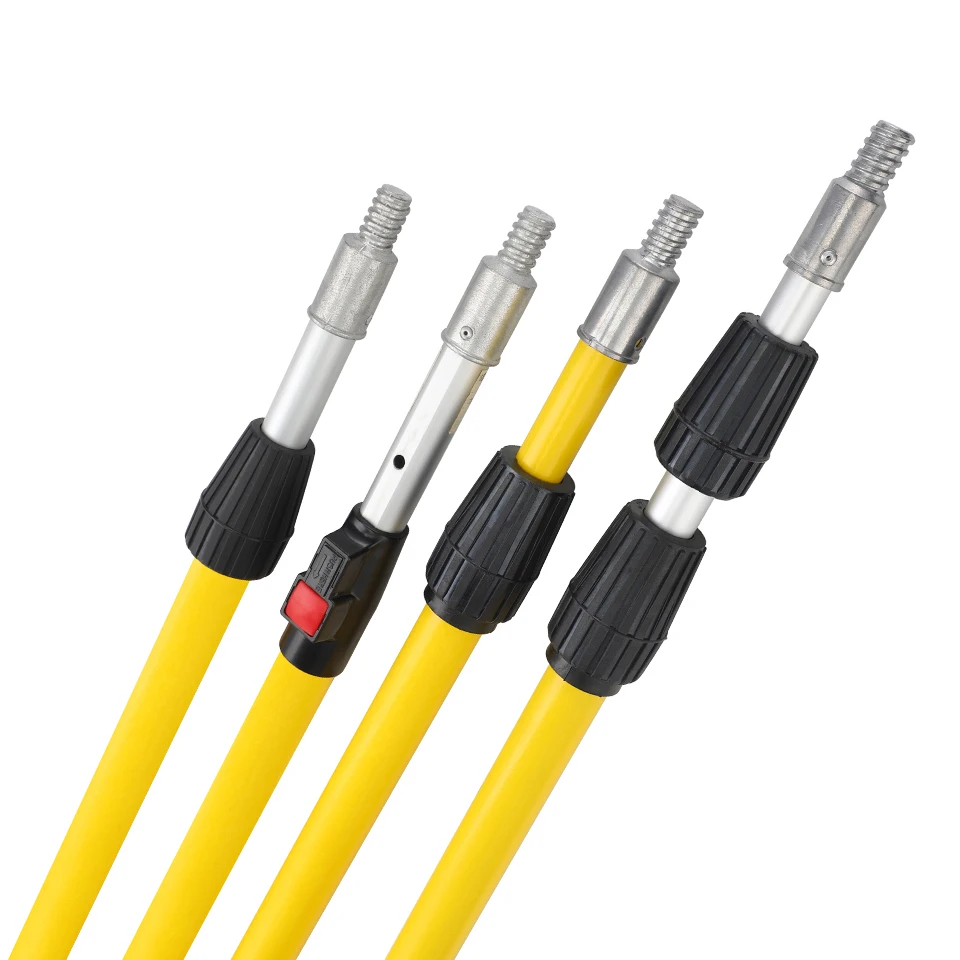 fiberglass twist lock telescopic pole/paint roller handle/mop handle broom handle