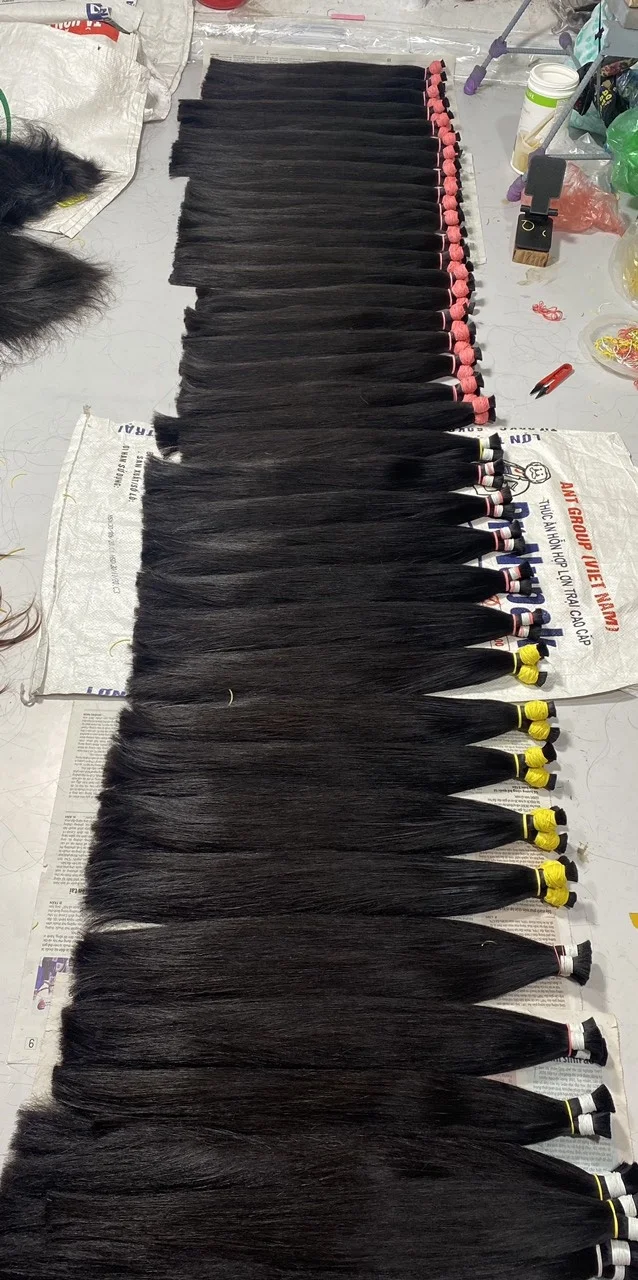 9A Factory price bulk human hair from VietNam.Unprocessed 100%Human Virgin  Wholesale Top Indian Hair BulK
