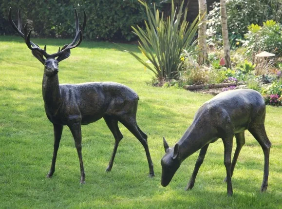 Indian Factory Customize Size Bronze Deer Sculpture for Garden Decoration with Best Price