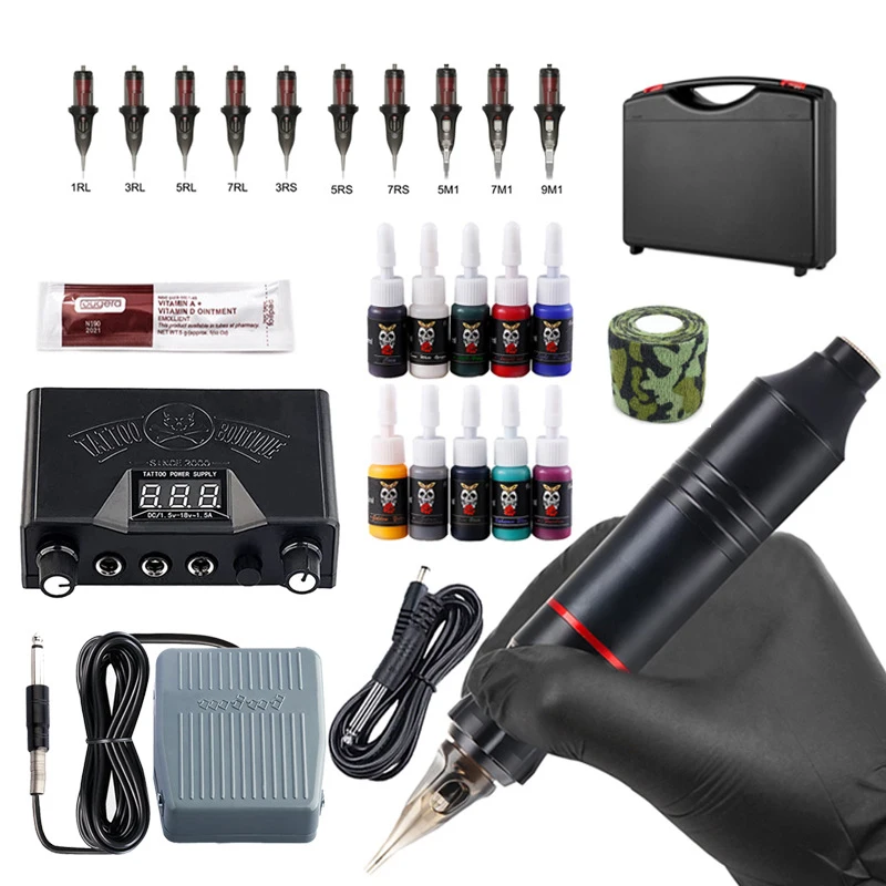 VESTA Tattoo Permanent Makeup Kit Tattoo Pen Eyebrow Lip Machine Set Makeup Inks