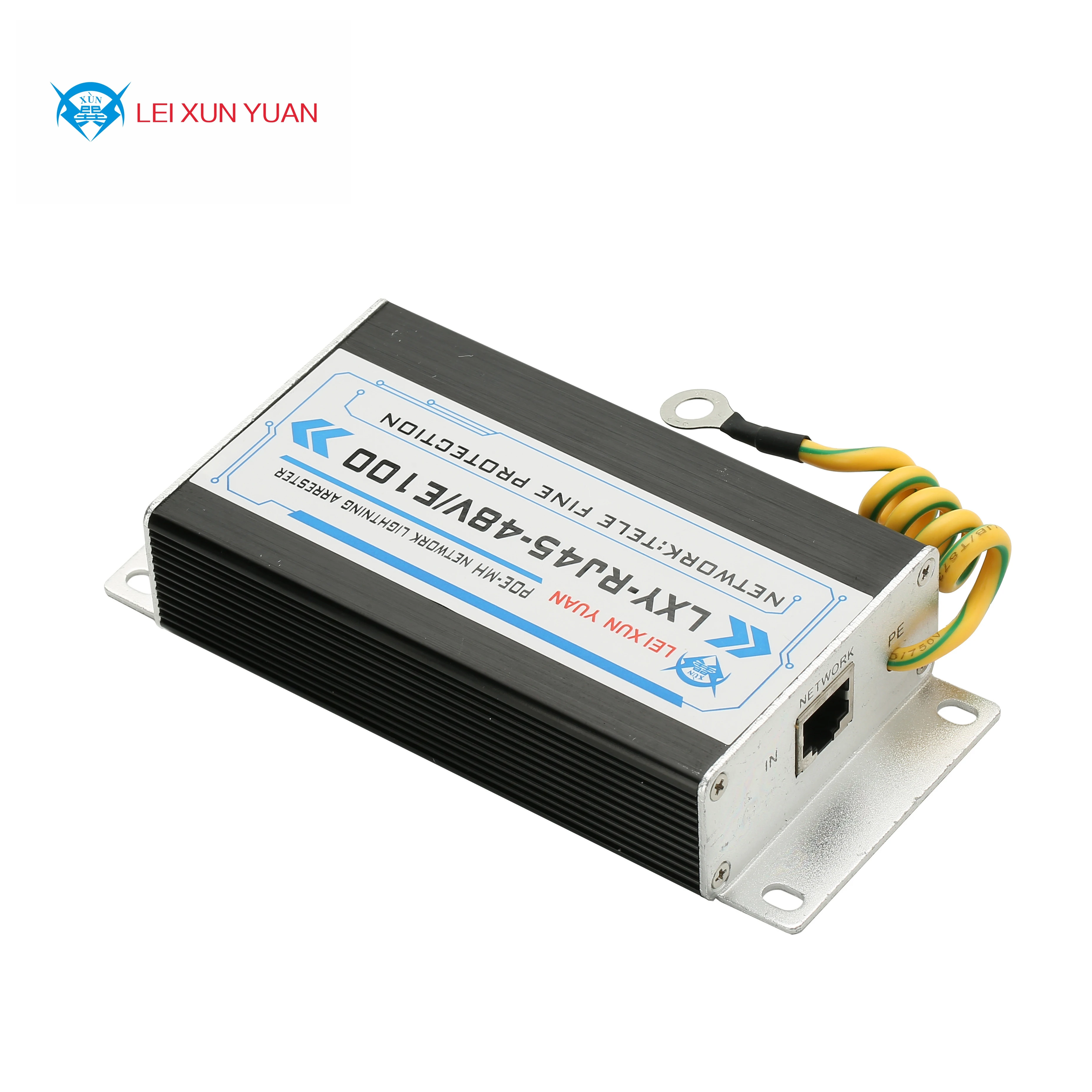 Leixunyuan 48v Ip Camera Network Poe Switch Protector Rj45 Poe Surge Arrester Lightning For 1000mbps Ethernet Network