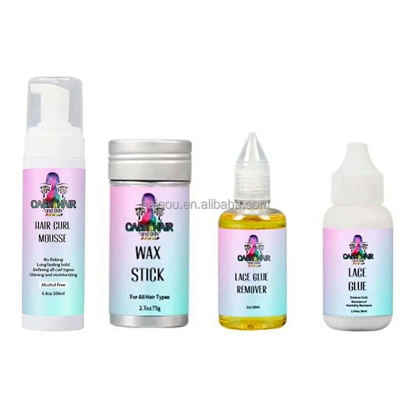 Custom Own Logo 100 mL Lace Melting Hair Glue Spray For Fasten Protect Lace Edge and Clear Sweat proof Lace Adhesive Glue