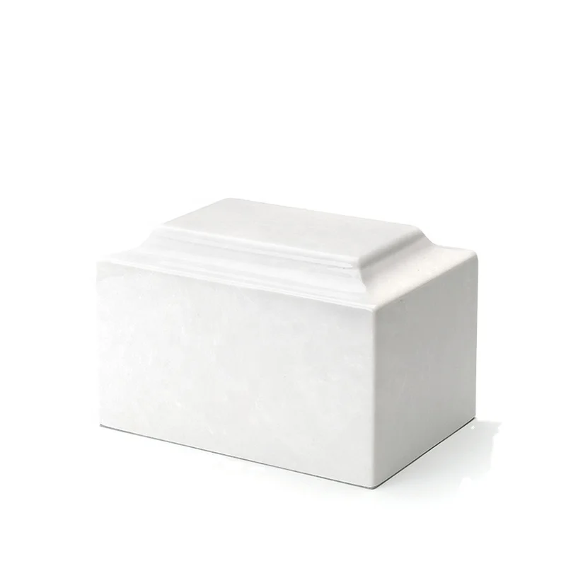 New Wholesales Funeral Supplies Product Marble Cremation Urn Casket Ceremony Casket For Adult Ash