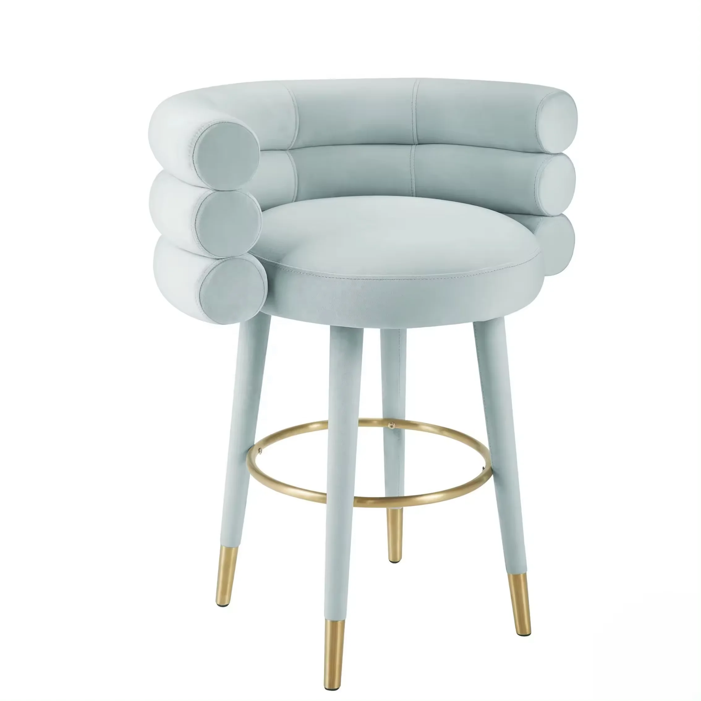 New arrival outdoor metal counter height bar stool black comfortable velvet barstool chair for kitchen restaurant and bars