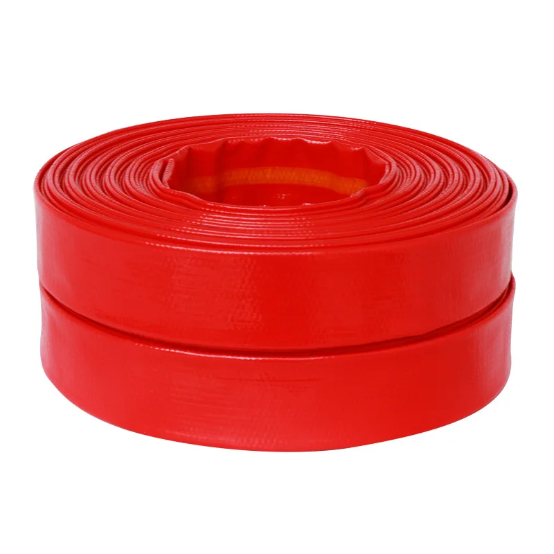 4 inch PVC Discharge Pipe Factory Supply Agricultural Farm Irrigation Industrial Pumping Flexible PVC  Water Lay Flat Hose