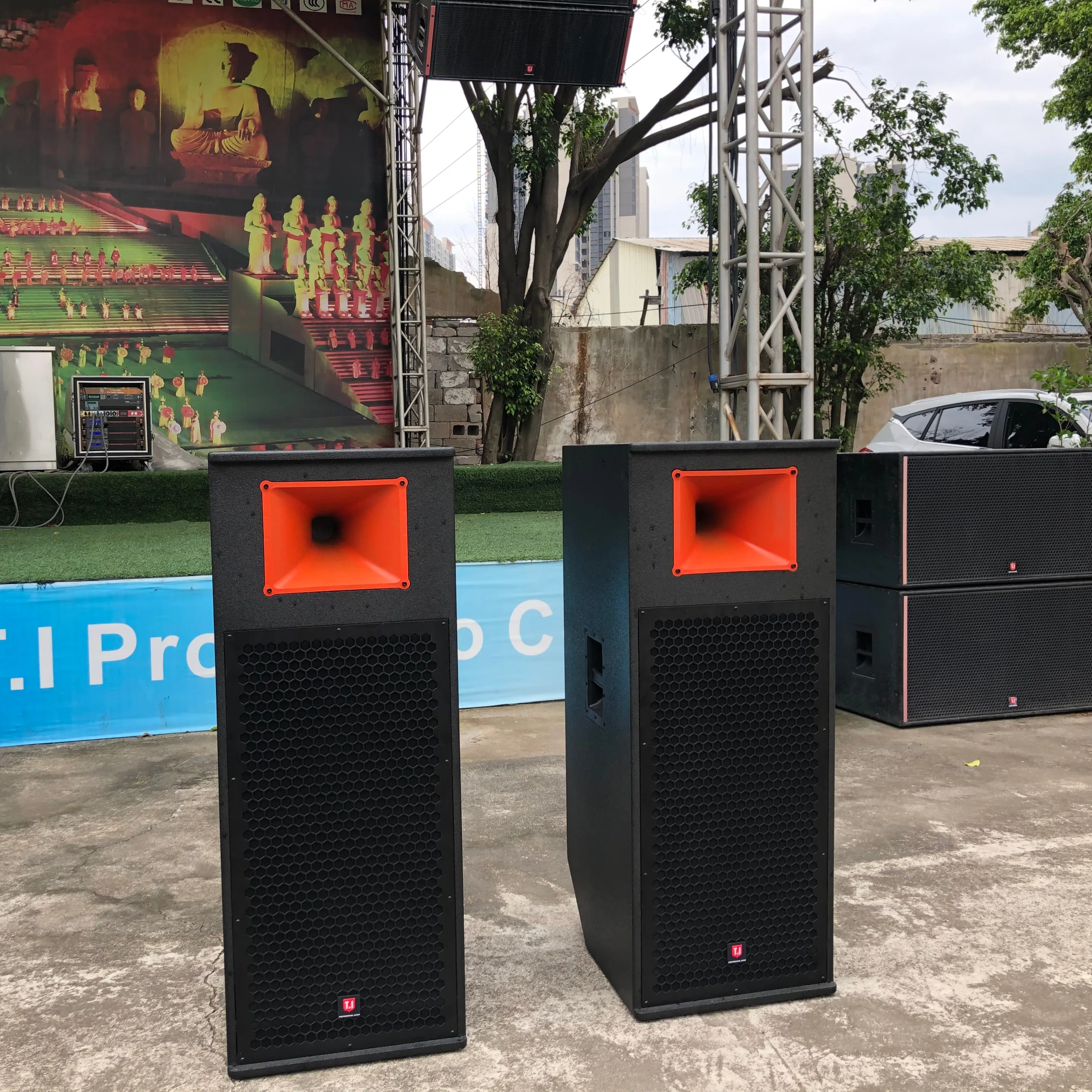 15 Inches Woofers Three Way Full Range Power Pro Audio Active Powered Speaker Waterproof Professional Loudspeaker