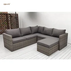 BHR high quality 4 piece garden rattan wicker patio sectional indoor outdoor sofa set