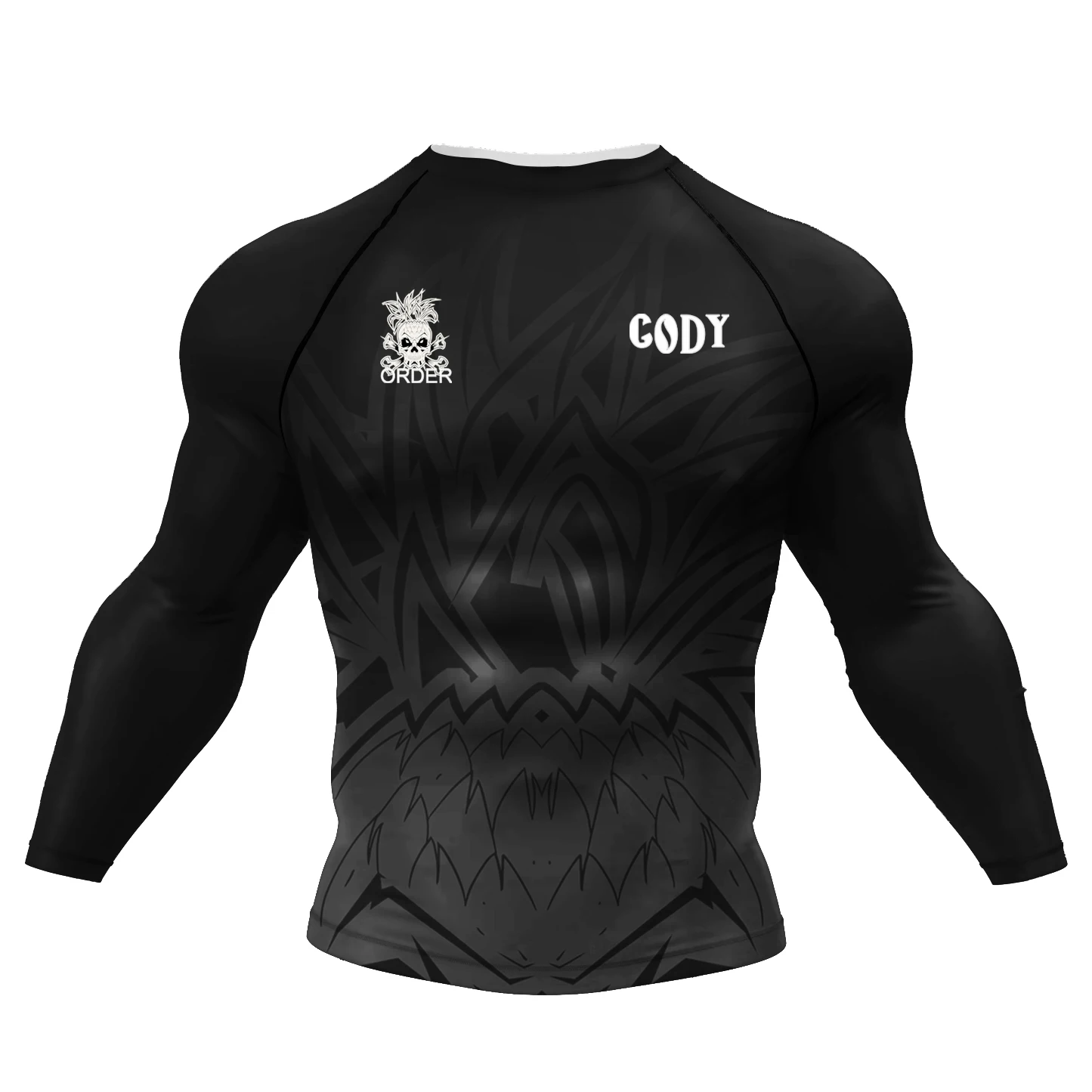 High Quality Wholesale Full Sleeve Sublimation T Shirt BJJ Rash Guard Fitness Men MMA Clothing