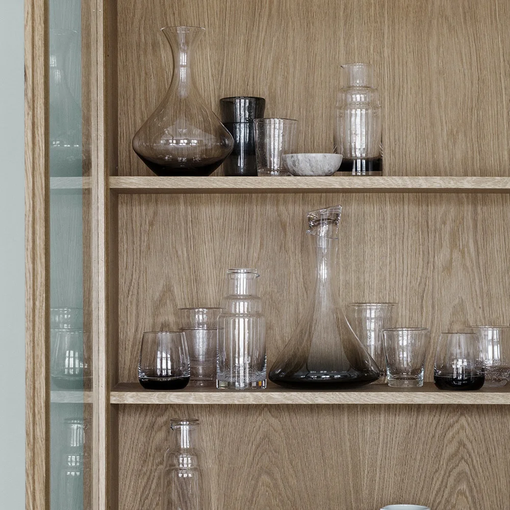 Thick Bottom Drinking Color Glass Black Core Colored Bottom Smoke Grey GRADIENT Coloured  Long Tumbler Glass