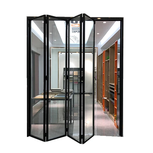 Factory direct sale natural lighting water tight folding doors folding doors glass aluminum with balcony