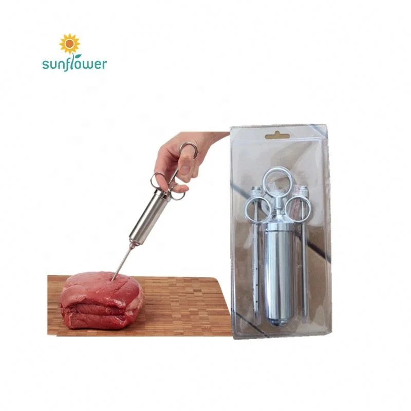 Smoked Chicken Turkey  Marinade Siphon Meat Solid Flavor Spice Injector