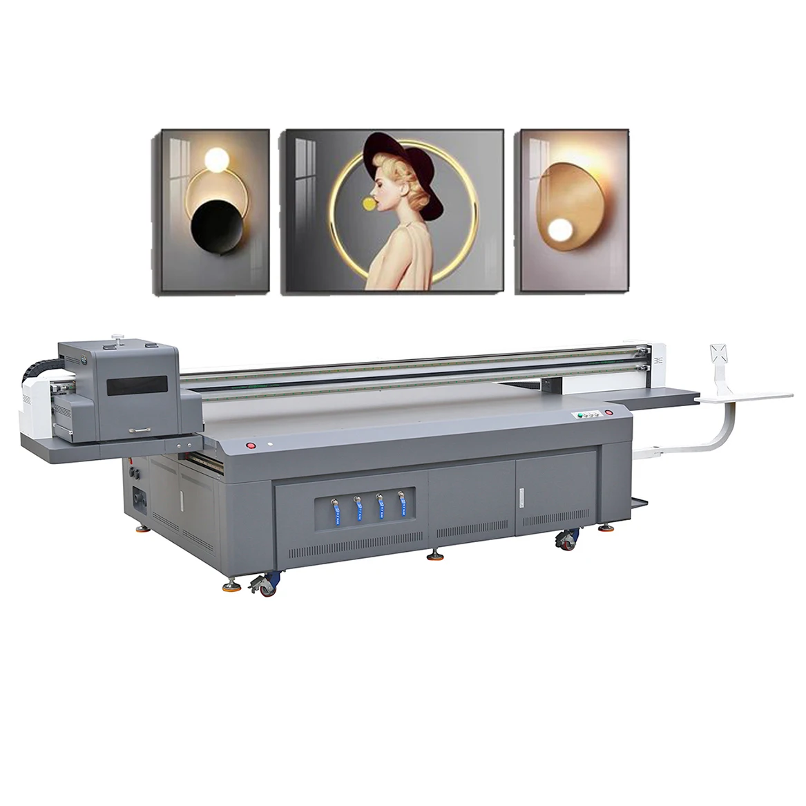 8 colors Wide Format 2513 Ceramic Glass Digital Printing Machine 1325 UV Flatbed Printer with G5i G5 G6 for Wood Acrylic