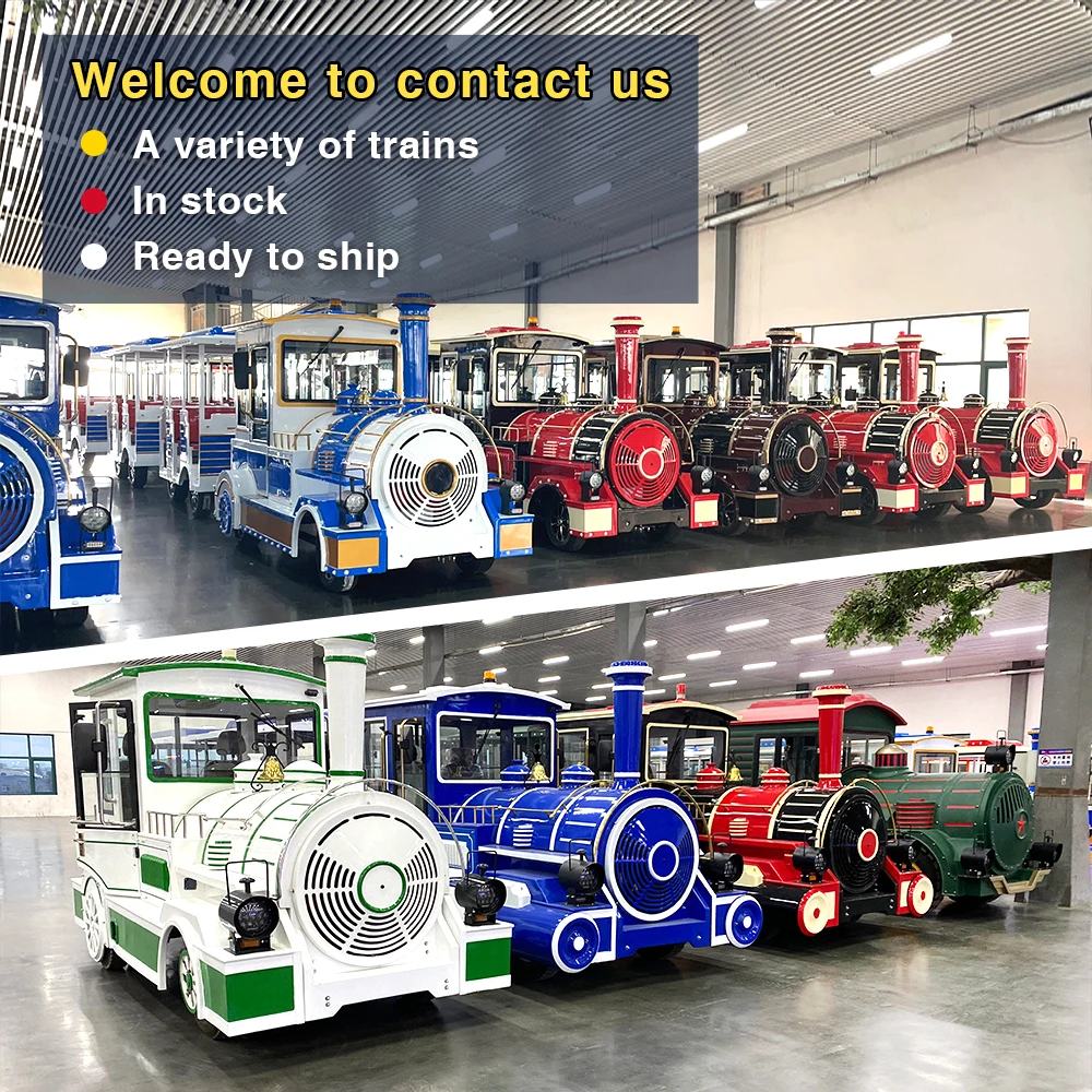Popular Funfair Attraction Kids Amusement Park Royal Theme Rides Electric Trackless Train