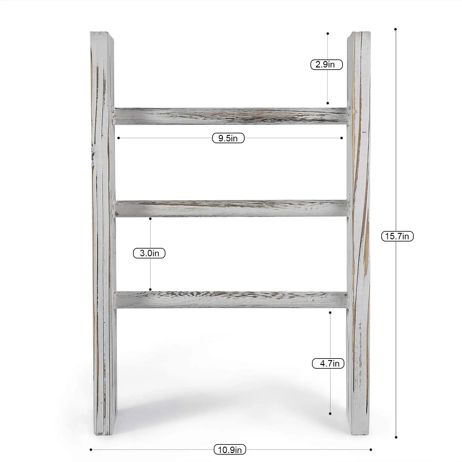 
Towel Rack-Farmhouse Decor Ladder, 3-Tier Wood Tea Towel Ladder for Bathroom Kitchen Office 