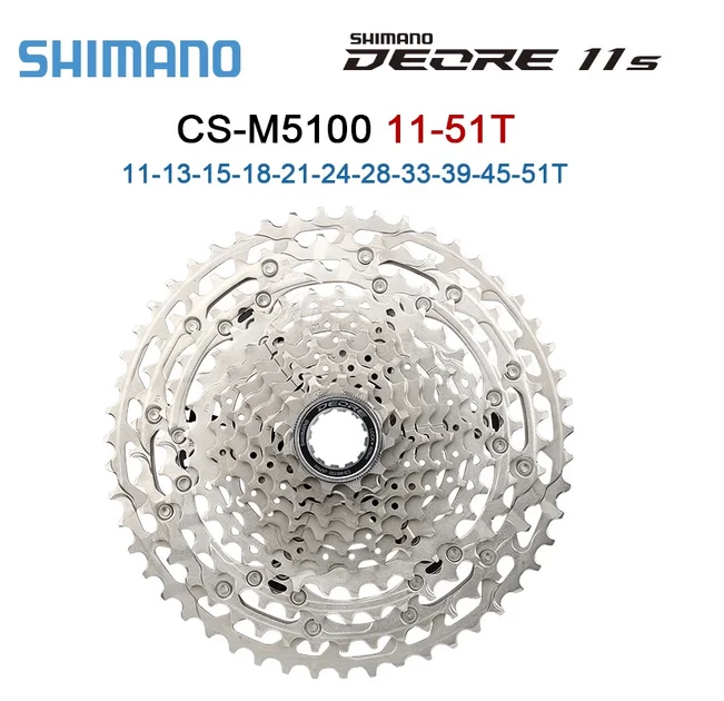 Shimano Deore 11S CS M5100 Cassette MTB 11V K7 Mountain Bike Sprocket 11-42T 51T Freewheel 11 Speed Ratchet Bicycle Parts