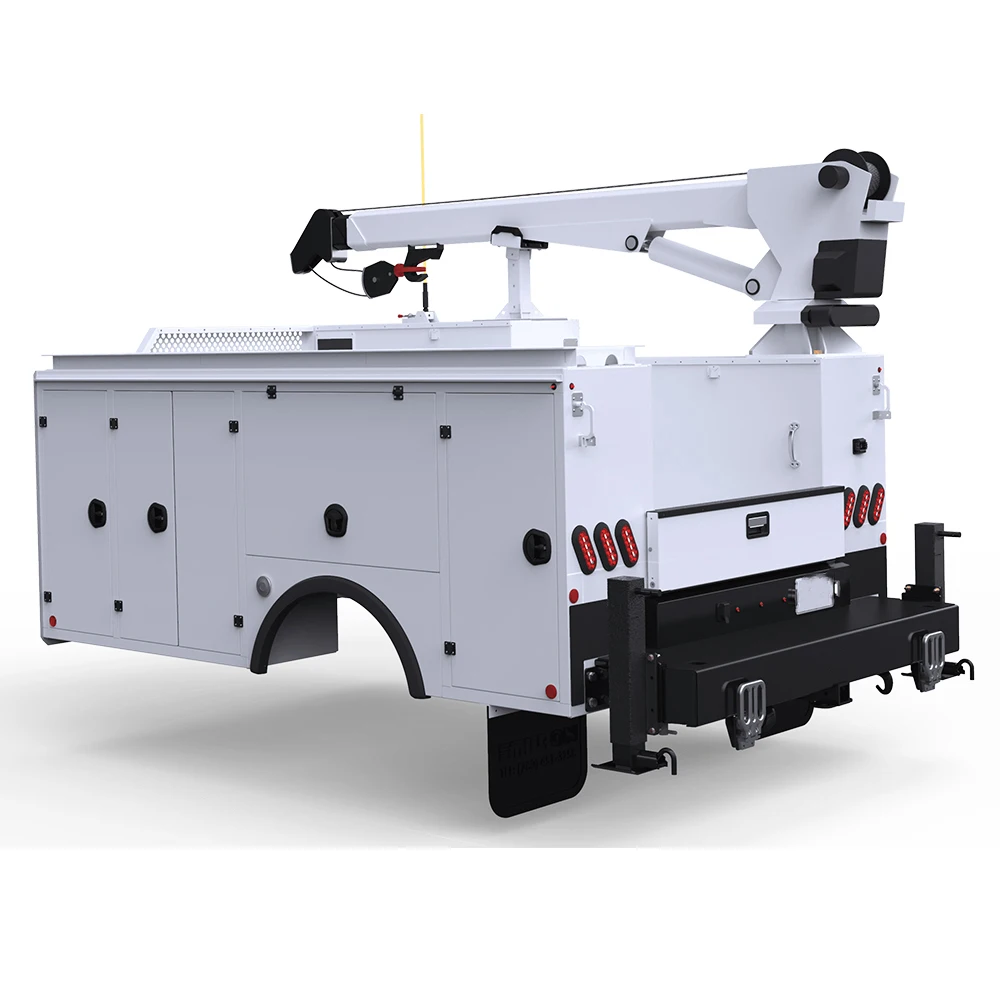 Fully Customized 11-foot Aluminum Service Truck Mechanic Body RV Canopy With Split Profile Crane For Hot Sale