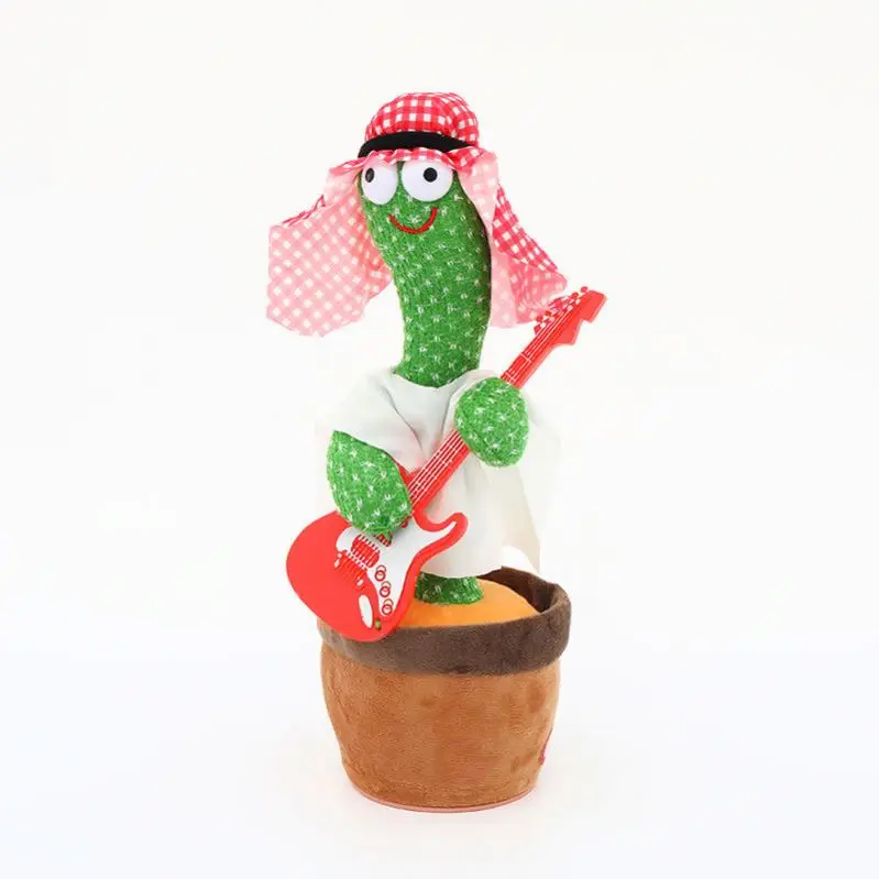 Cileowood Wholesale  32cm Soft Plush Toys Cartoon Electric Dancing Cactus Electrike Plush