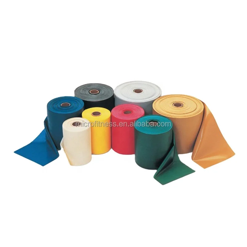 Custom Latex Stretch Natural Rubber Exercise Band Roll