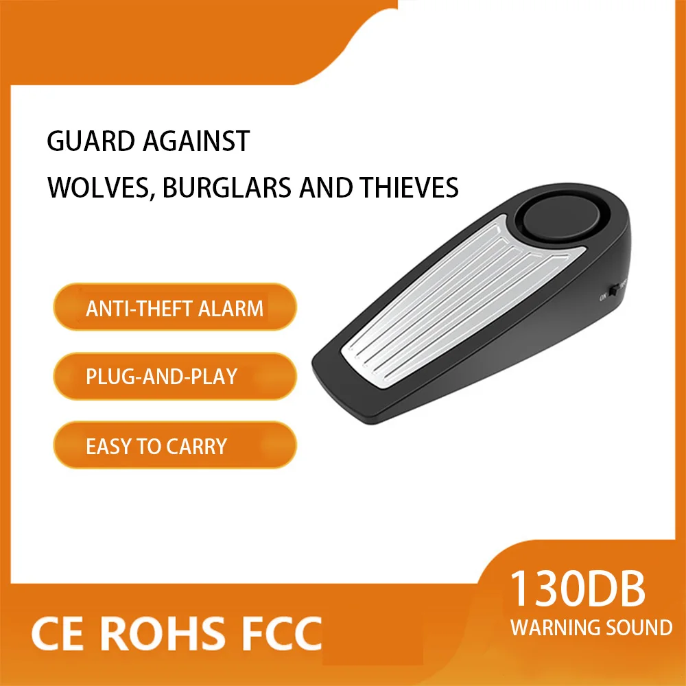 Wholesale portable 130dB alarm door stopper stainless steel safety magnetic door stop alarm travel premium quality door stops