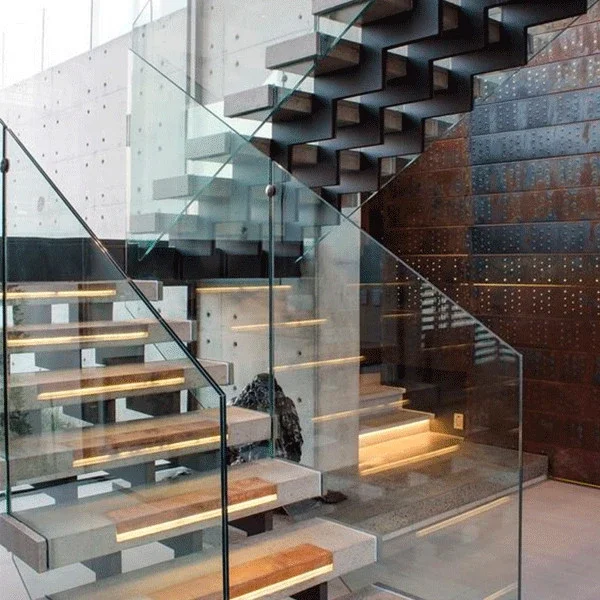 Customized Interior Stair Villa Decoration Elegant Fancy Wrought Aluminum Railing Stair from China