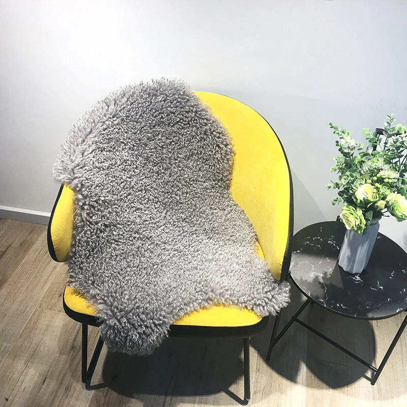 High quality 100% polyester faux sheep skin carpet rug for bedroom anti-slip