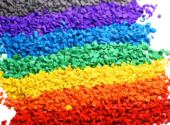 MCG EPDM Colorful Rubber Powder Plastic Molding Film Grade Fibers for Sports Flooring
