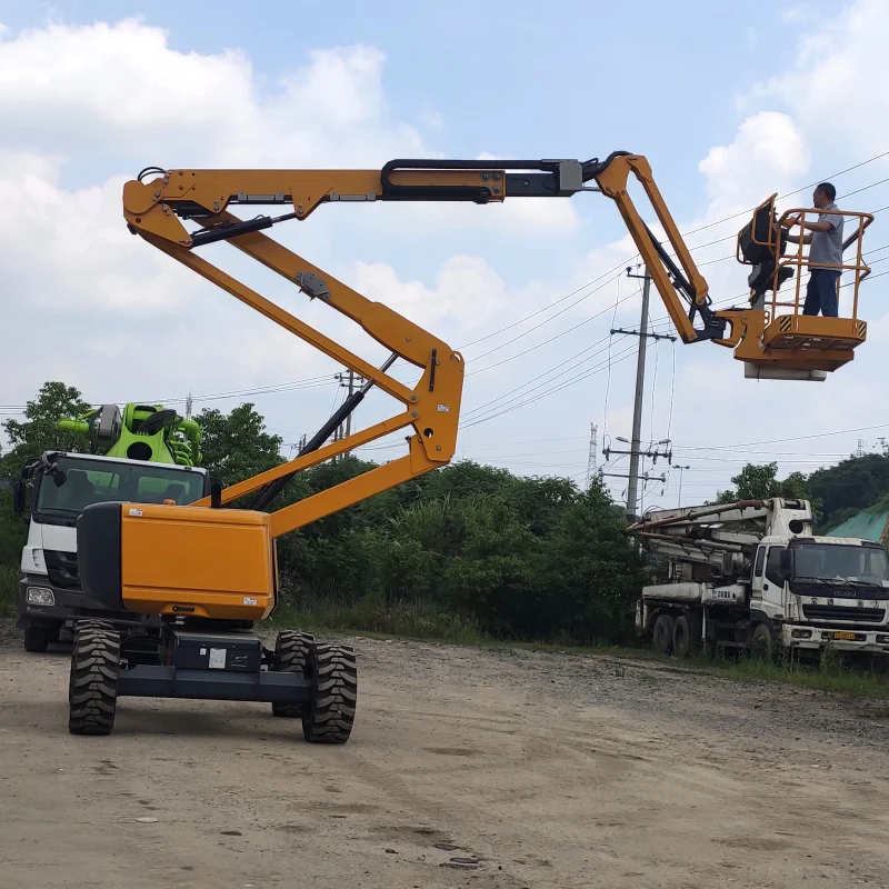 2021 year new design Haulotte Offical 16m Mobile Diesel Articulating Booms Lift Aerial adjustable boots work platform