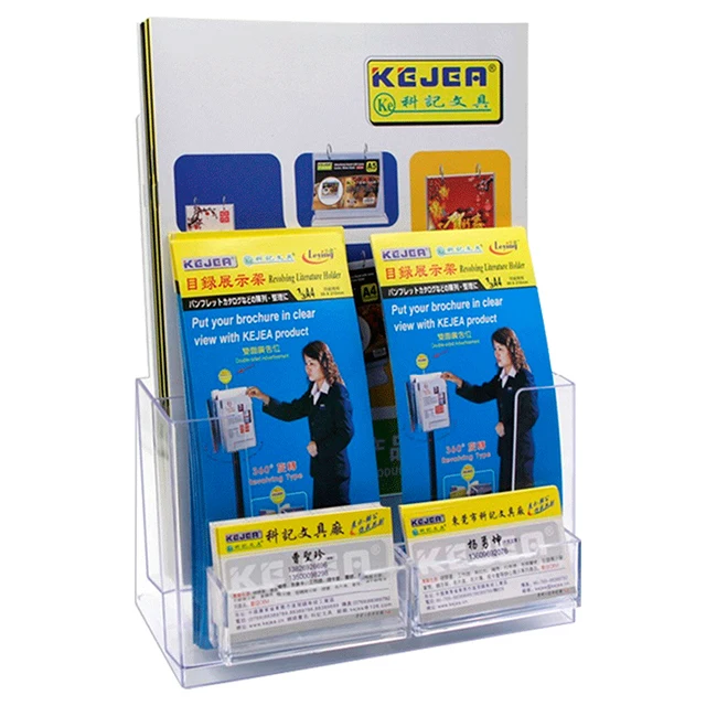 Wall mounted brochure holder acrylic Combined brochure stand Multifunctional Office Supplies magazine display stand
