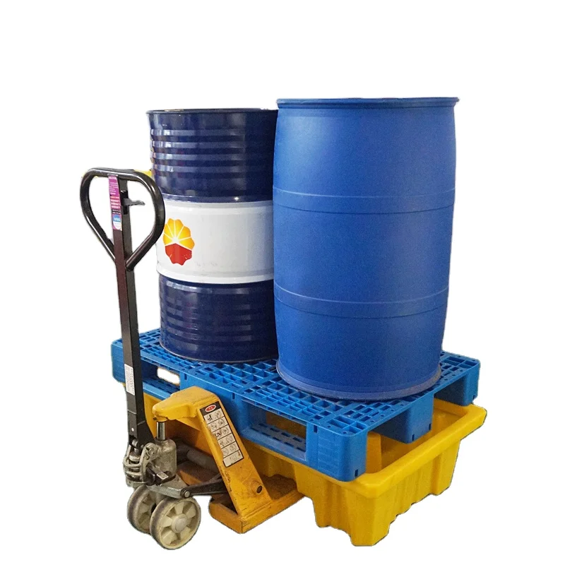 High Quality Low Profile Secondary Containment Plastic Spill Deck 2 Drum Storage Spill Containment Pallets*