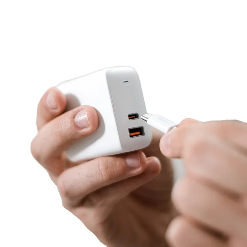 Aukey Pd Charger Type-C EU Plug 65w Mini Fast GaN Charger Dual Ports
