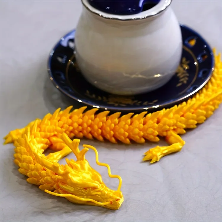 Custom 30/45/60 cm Rotatable Joints Dragon 3D Printing Chinese Model Collectible for Christmas Gift