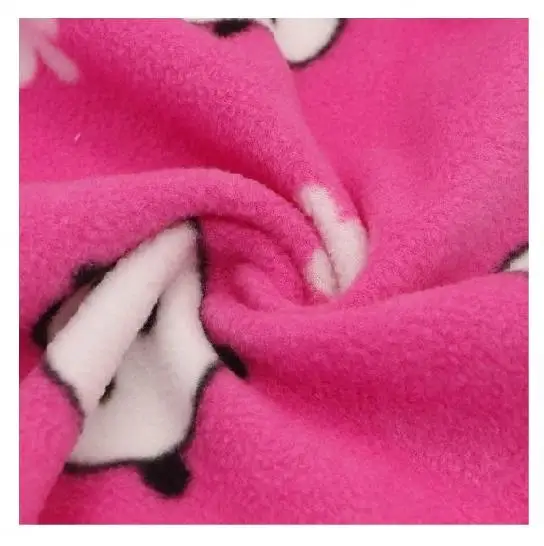 High quality custom 100%polyester cationic double dye Knitted polar fleece fabric for jacket garment hoodie
