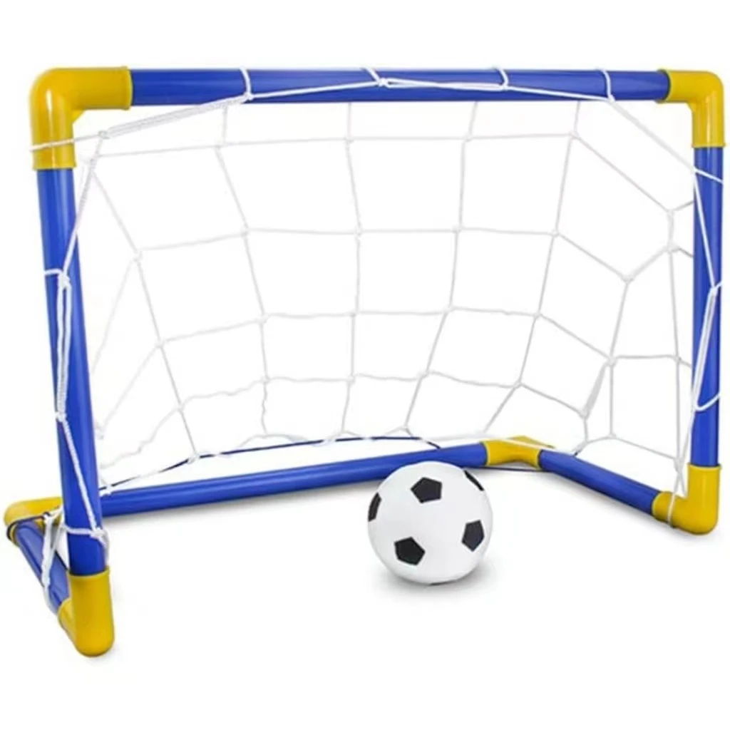 1 Set Mini Football Goal Soccer Ball and Net with Pump Foldable Soccer Goals