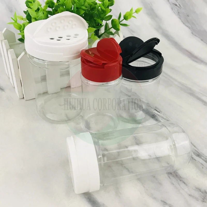 Прозрачные пустые бутылки для специй, 3 унции, Пластиковый шейкер для соли для домашних животных, банка для специй, упаковка