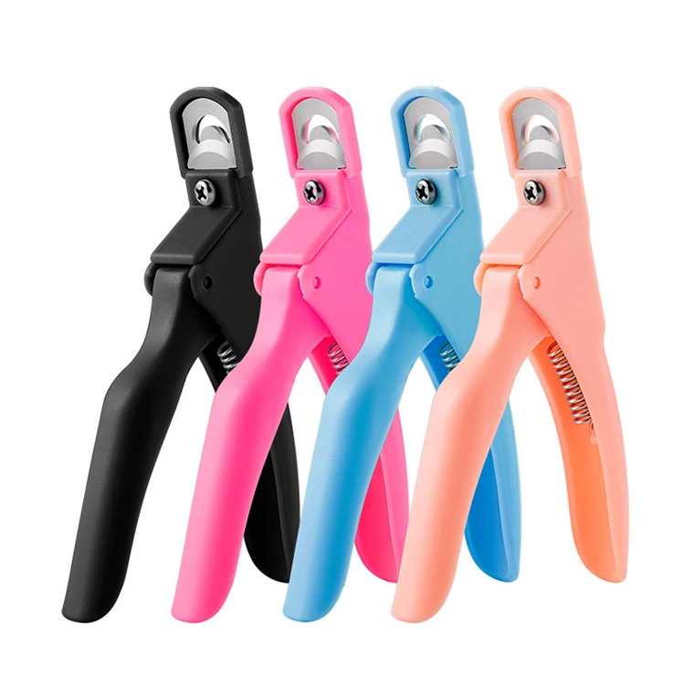 Manicure Tool U-shape French Nail Tip Clipper Plastic Handle Acrylic Nail Extension Clipper