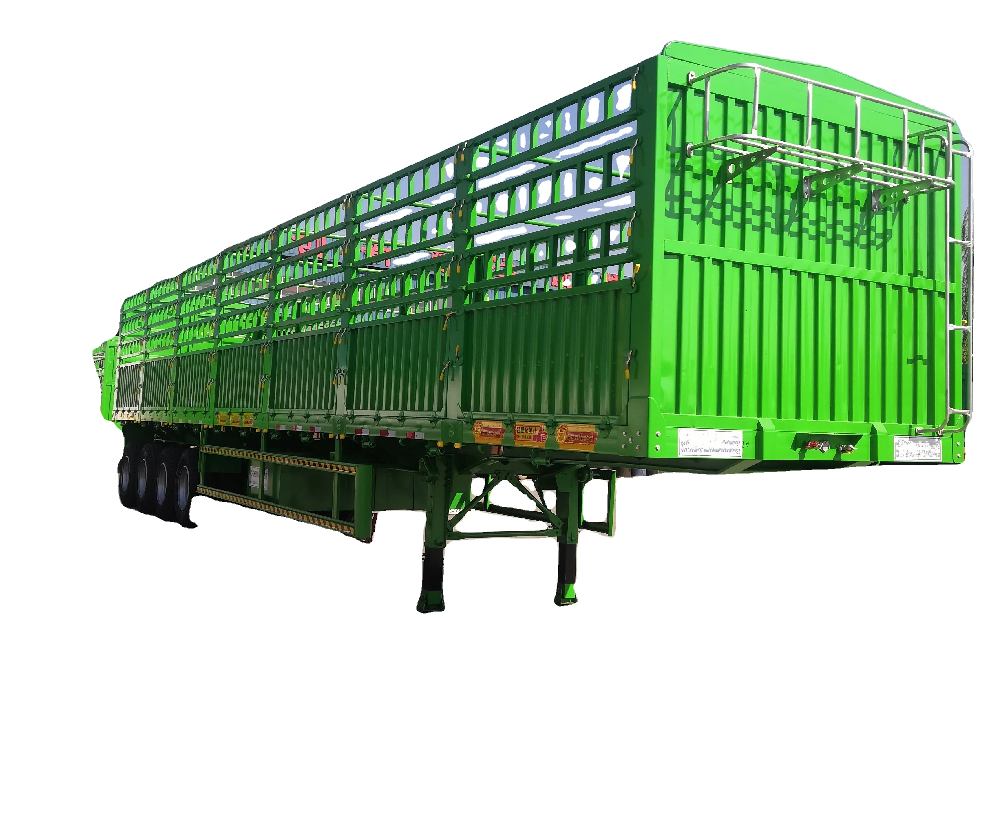 JINMA 3 Axles Heavy Cargo Transport Side Fence Semi Trailer Fence Truck Trailer For Guyana