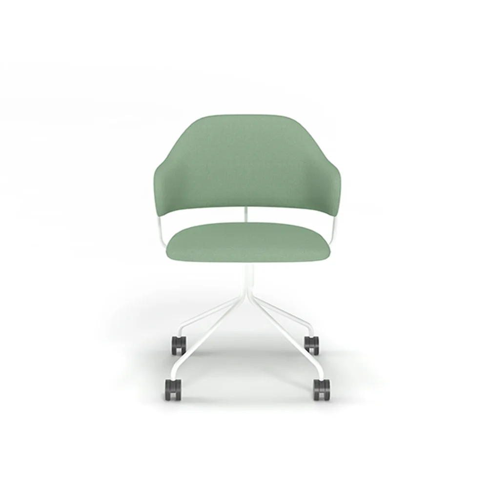 Factory Price Swivel Fixed Height Dark Green Single Recliner Offical Sofa Chair