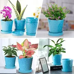 Handmade Sets of Rectangle Shape Wood Flower Pot with Plastic Original Green OEM Customized Europe Style VASE FLOOR Color Plant