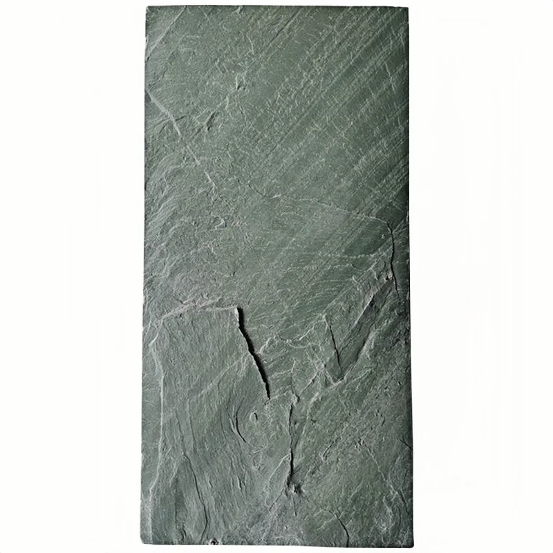High Quality Cyan Grey Rectangle Natural Stone Slate Fire And Moisture-Proof Natural Interior Decorative Stone