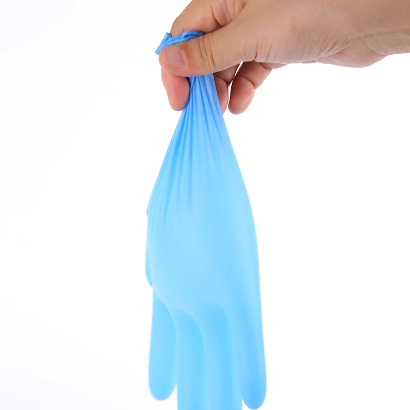 Mooni top small latex exam gloves blue examination powder