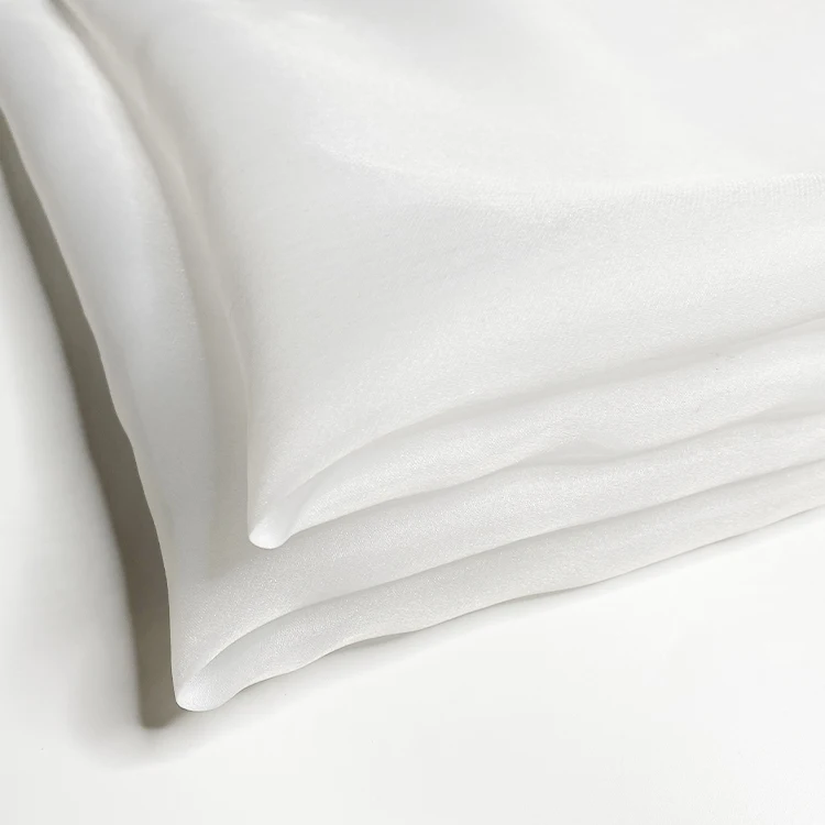 Harvest High Quality 100% Polyester Home Textile Fabric Organza  Sheer Sheen Pongee Fabric Great Slippage For Dress And Shirt