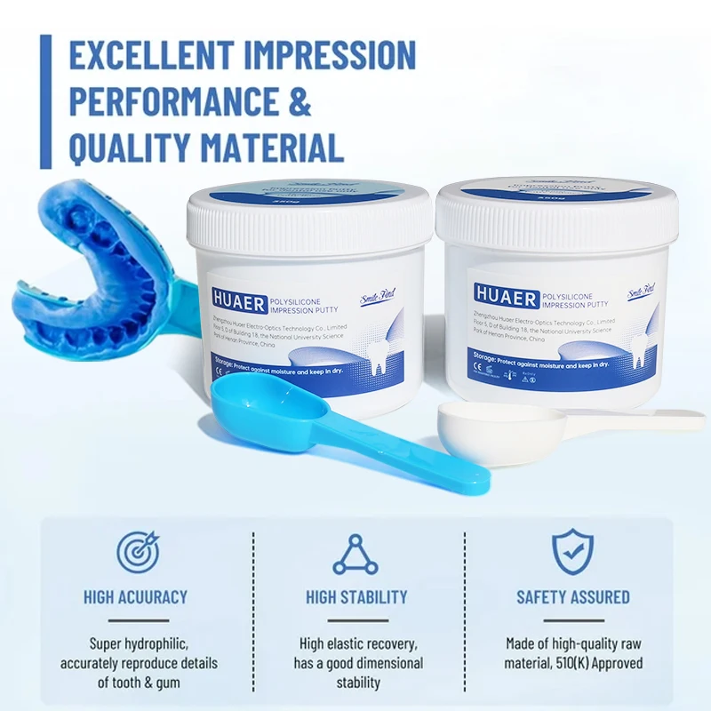 Dental Silicon Rubber Heavy Body Teeth Grillz Mold Kit Ear Tray Putti Addition Silicone Dental Putty Impression Material