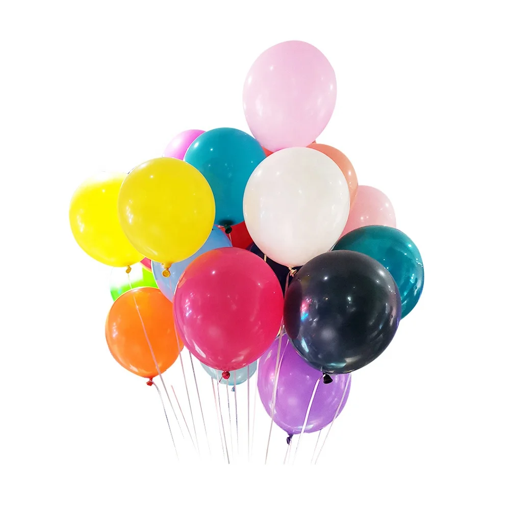 100pcs 12 inch FENG CHE Wholesale Colorful Hot Sale Baby Shower Decorations Happy Birthday Party Air Filled Balloon for Party