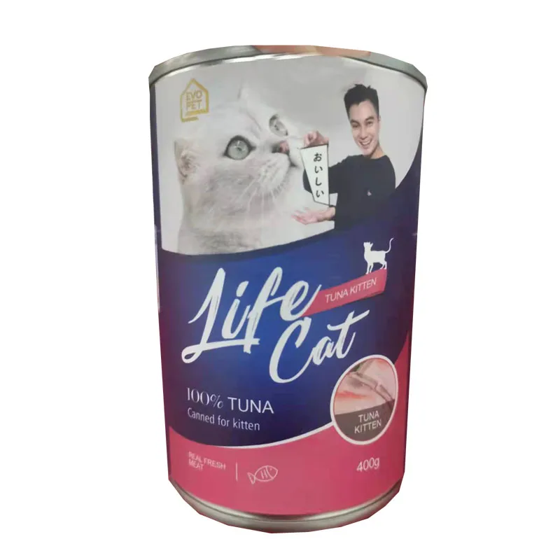 Pet food factory OEM wholesale high quality canned cat 430g wet cat food cat treat vegetables chicken beef salmon flavor